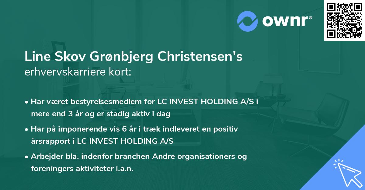 Line Skov Grønbjerg Christensen's erhvervskarriere kort