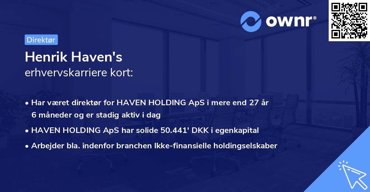 Henrik Haven's erhvervskarriere kort