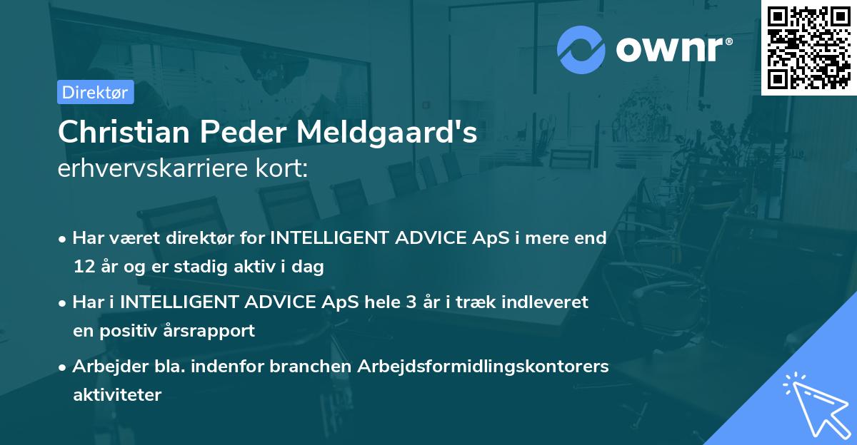 Christian Peder Meldgaard's erhvervskarriere kort