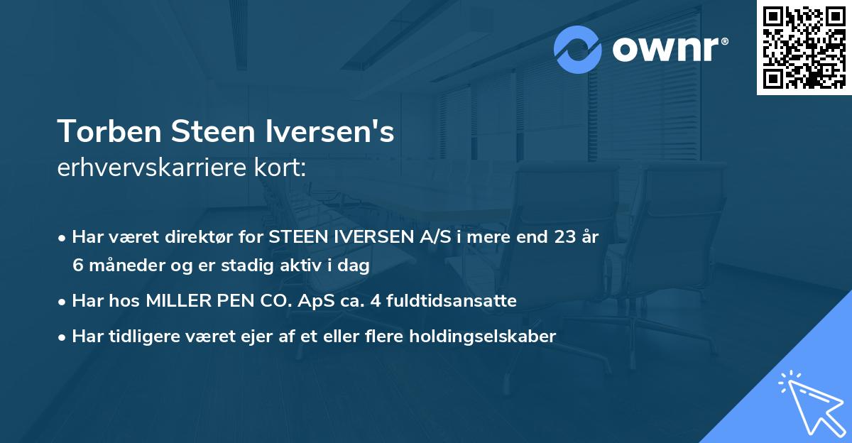 Torben Steen Iversen's erhvervskarriere kort