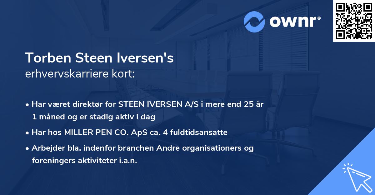 Torben Steen Iversen's erhvervskarriere kort