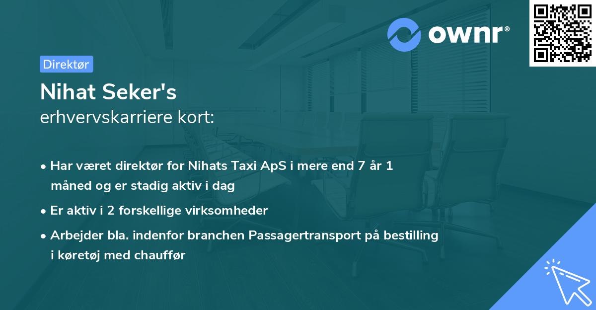 Nihat Seker's erhvervskarriere kort