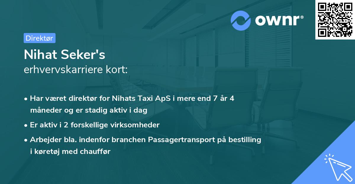 Nihat Seker's erhvervskarriere kort