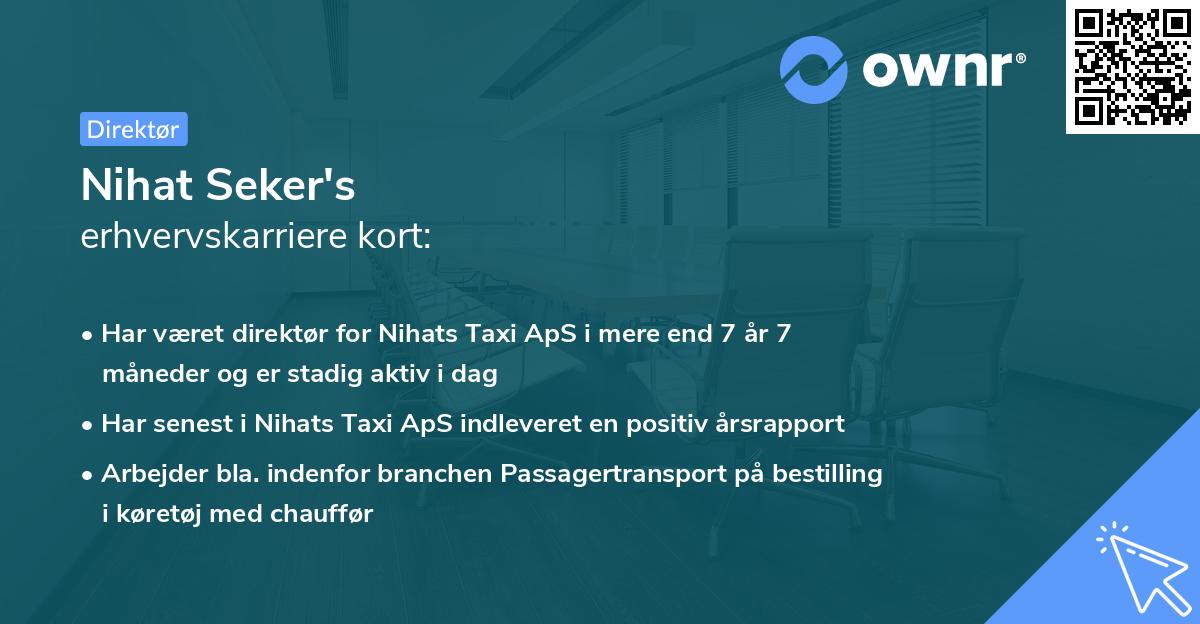 Nihat Seker's erhvervskarriere kort