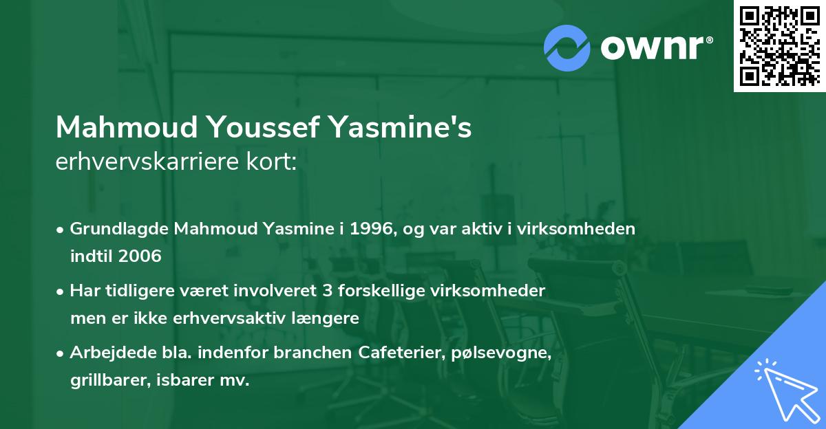 Mahmoud Youssef Yasmine's erhvervskarriere kort