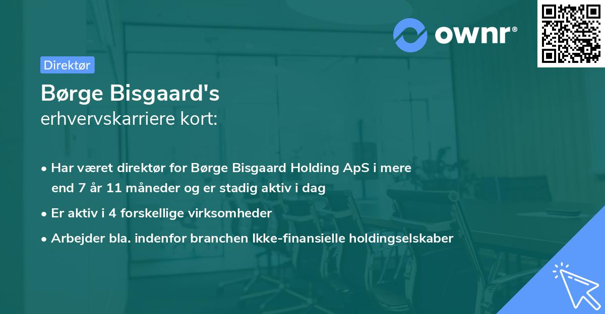 Børge Bisgaard's erhvervskarriere kort