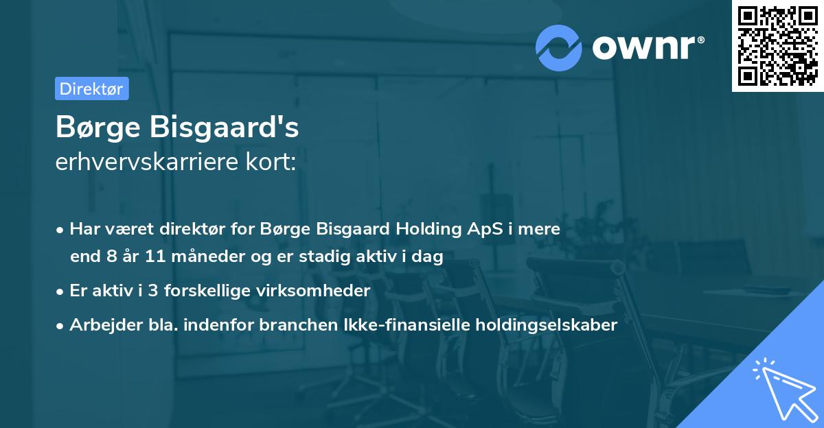 Børge Bisgaard's erhvervskarriere kort