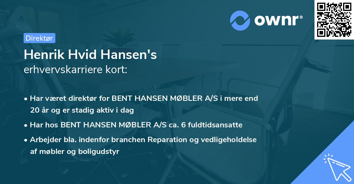 Henrik Hvid Hansen's erhvervskarriere kort