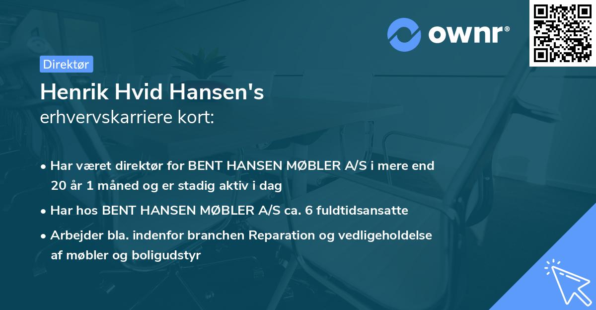 Henrik Hvid Hansen's erhvervskarriere kort