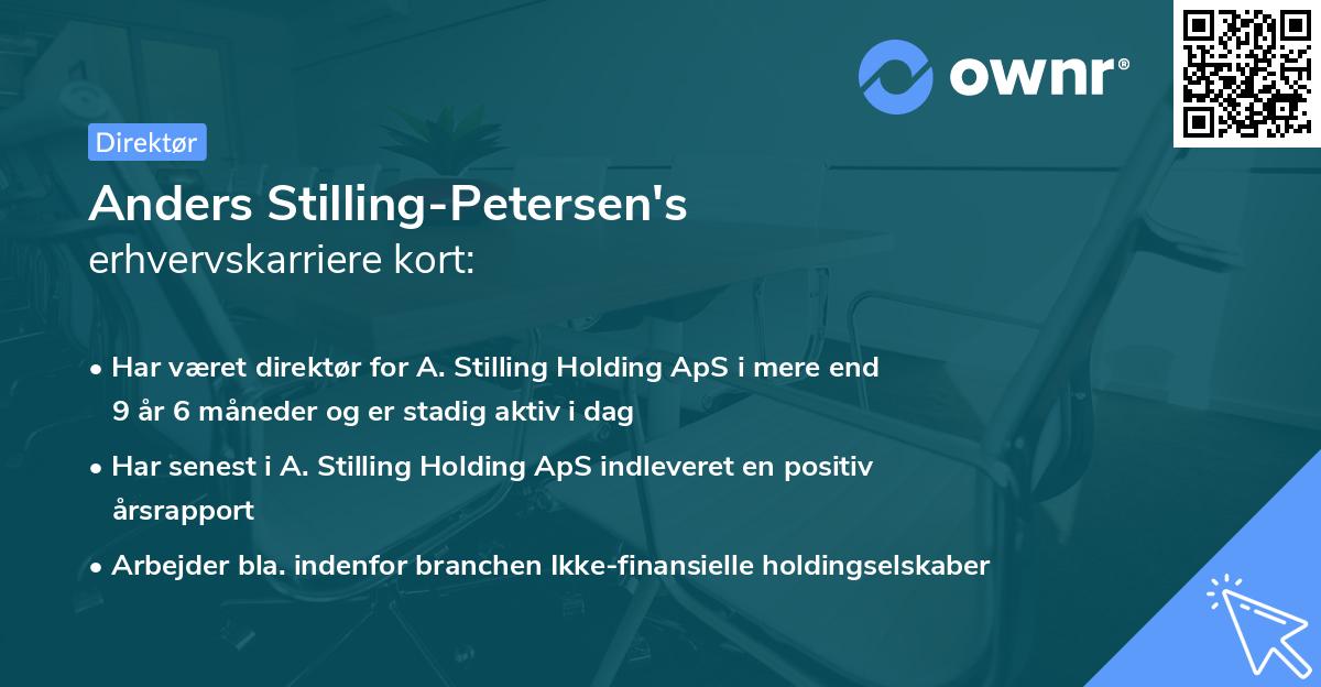 Anders Stilling-Petersen's erhvervskarriere kort
