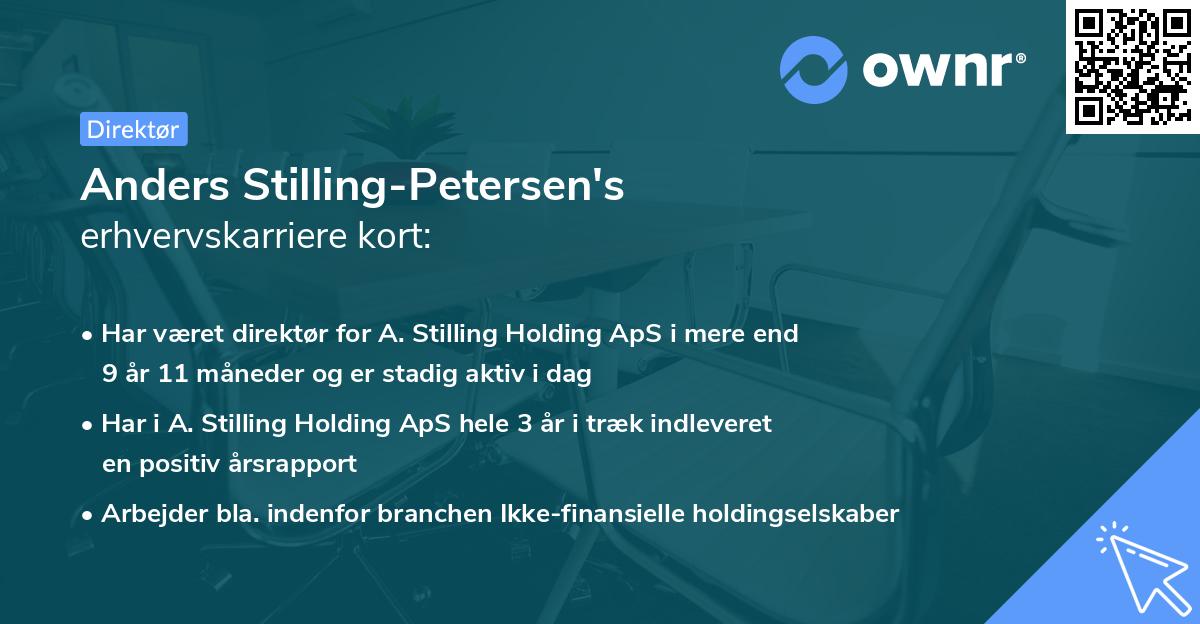 Anders Stilling-Petersen's erhvervskarriere kort