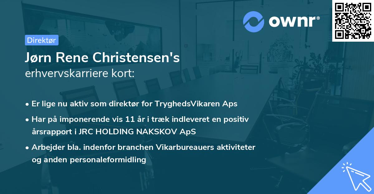 Jørn Rene Christensen's erhvervskarriere kort