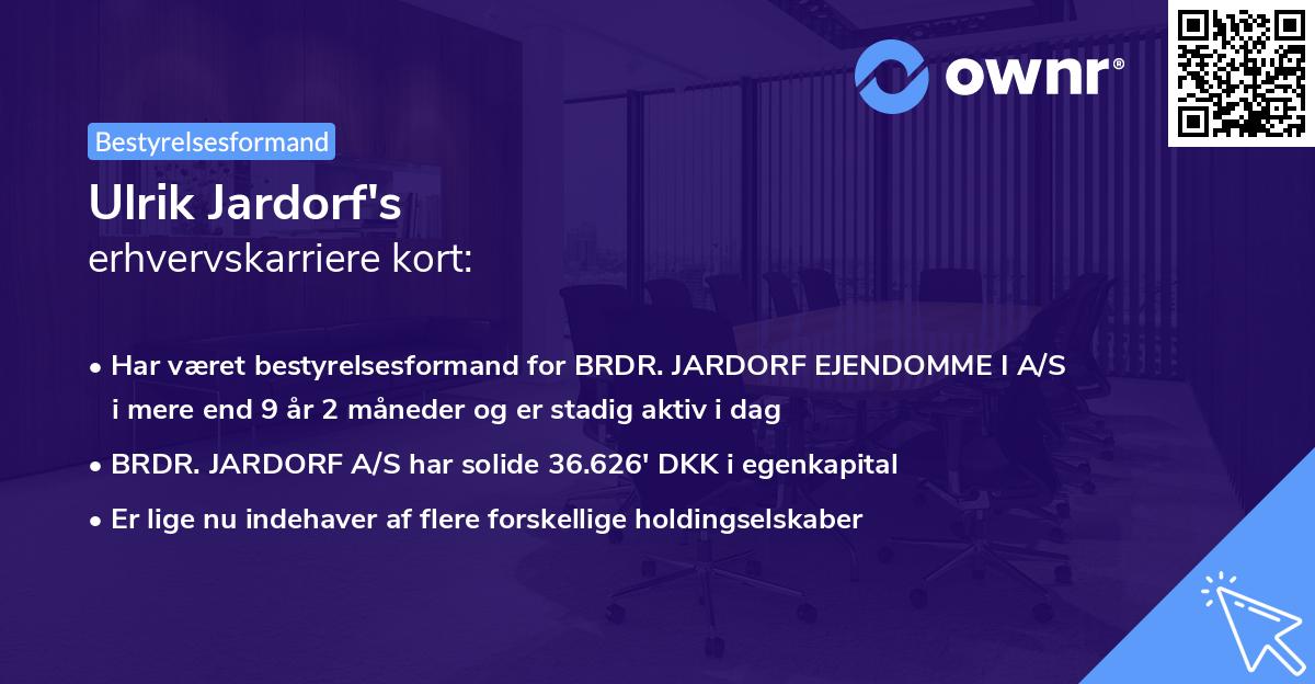 Ulrik Jardorf's erhvervskarriere kort