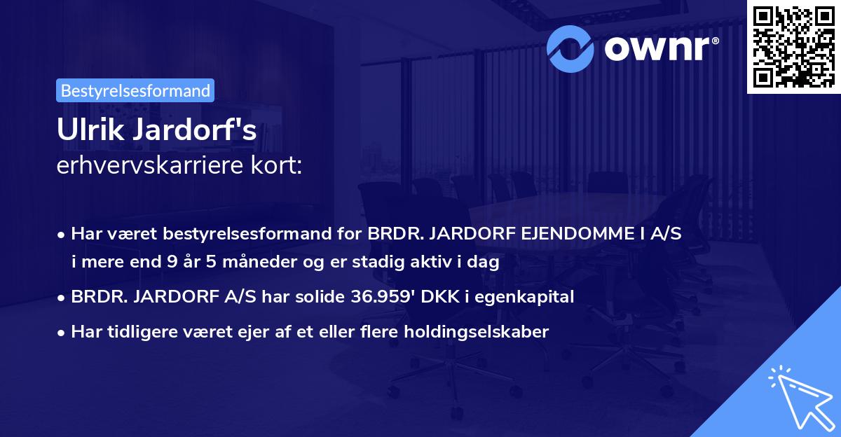 Ulrik Jardorf's erhvervskarriere kort