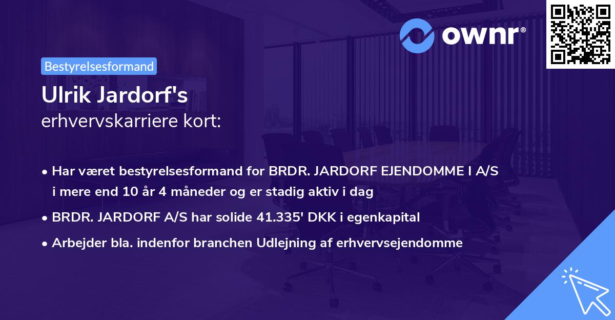 Ulrik Jardorf's erhvervskarriere kort