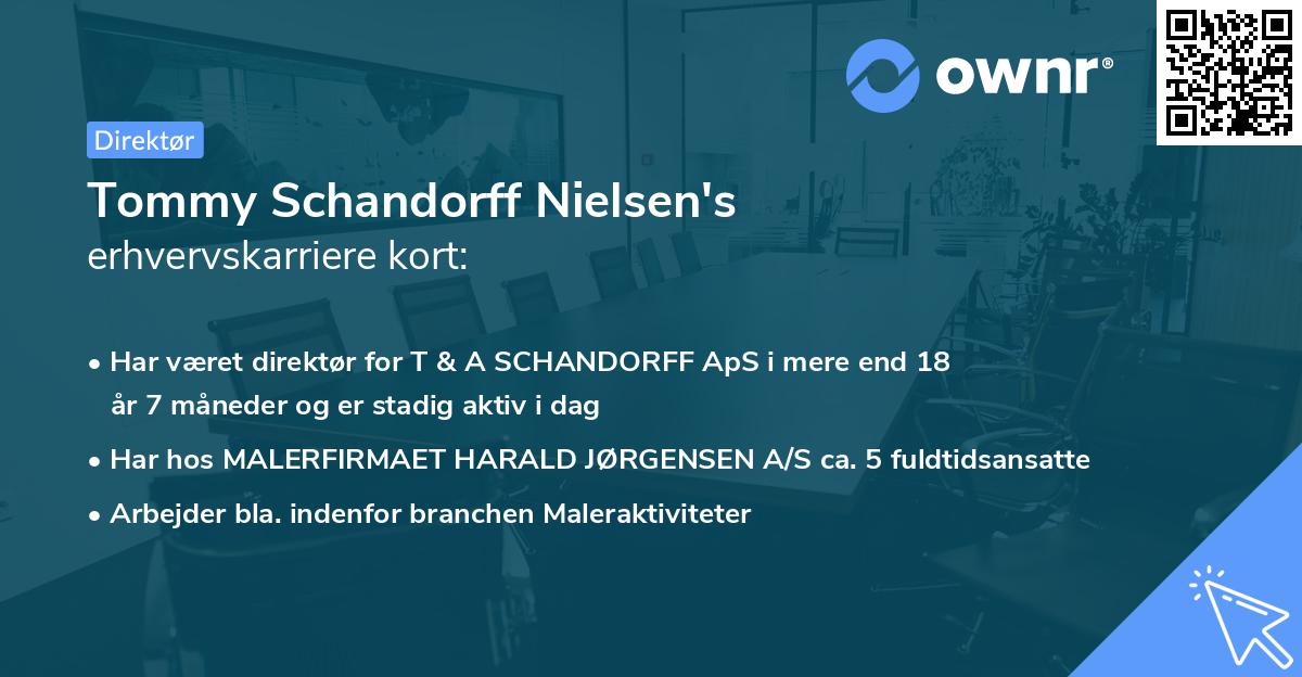 Tommy Schandorff Nielsen's erhvervskarriere kort