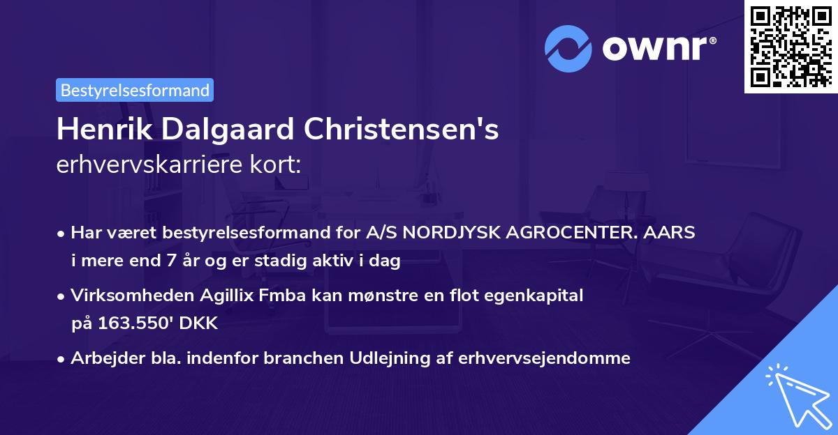 Henrik Dalgaard Christensen's erhvervskarriere kort