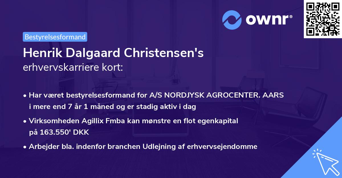 Henrik Dalgaard Christensen's erhvervskarriere kort