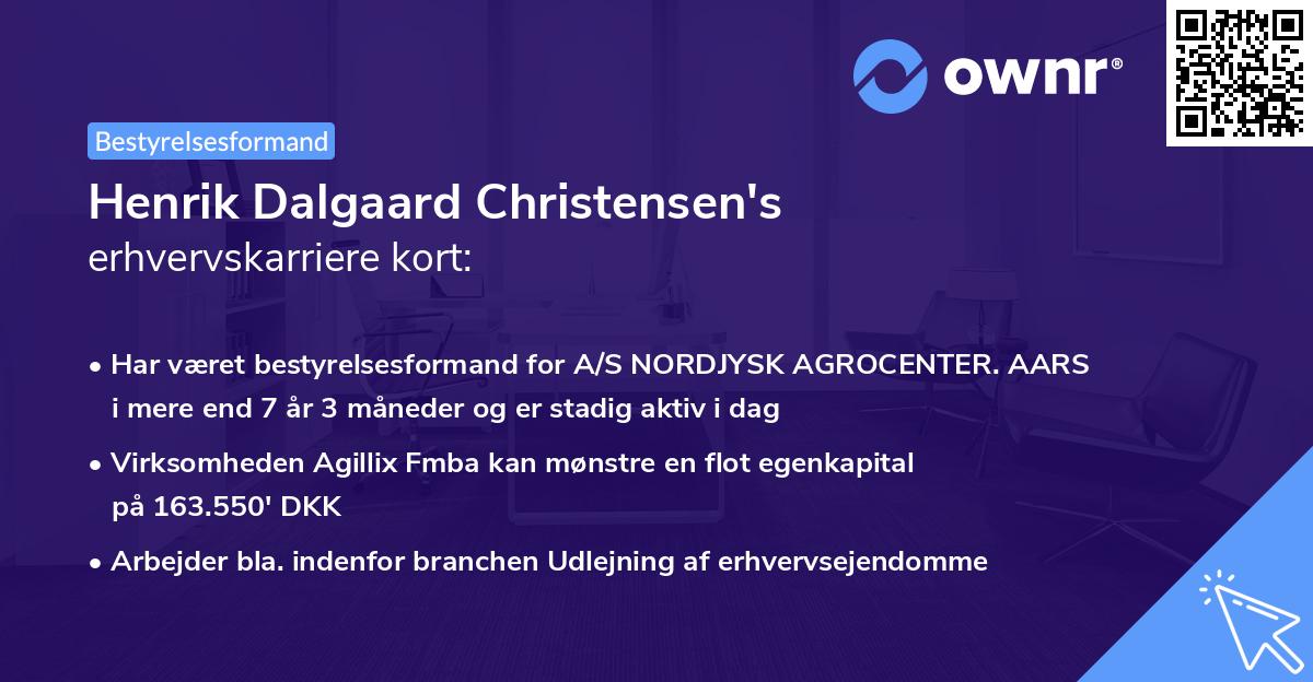Henrik Dalgaard Christensen's erhvervskarriere kort