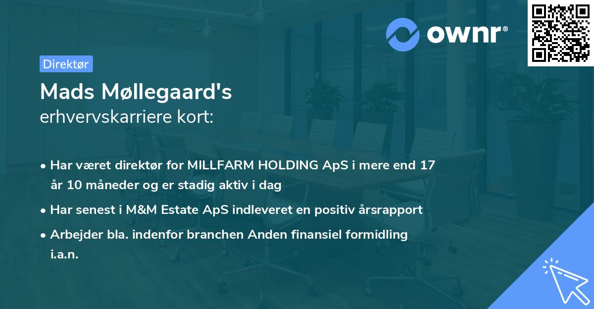 Mads Møllegaard's erhvervskarriere kort