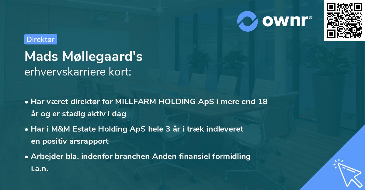 Mads Møllegaard's erhvervskarriere kort