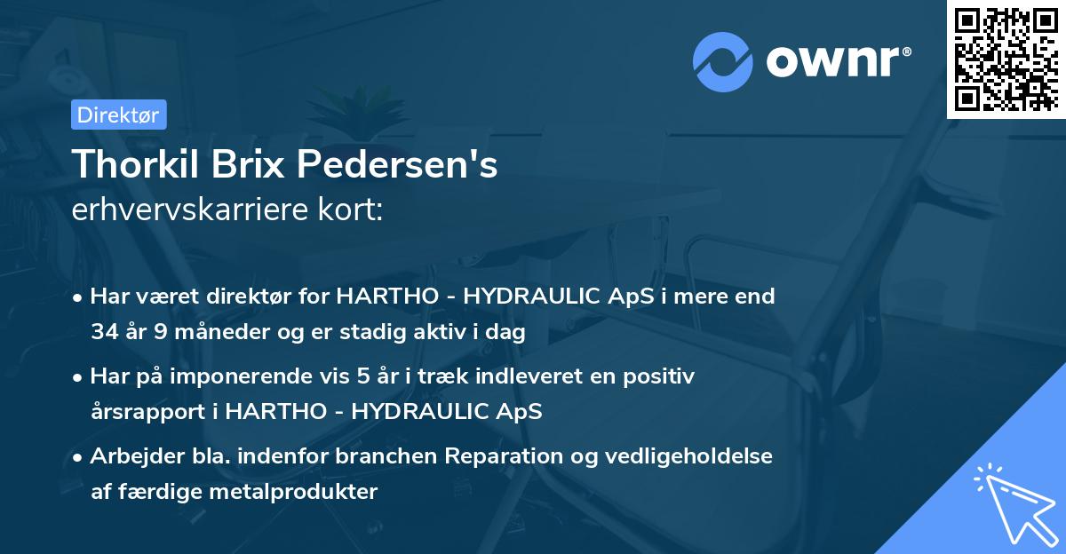 Thorkil Brix Pedersen's erhvervskarriere kort