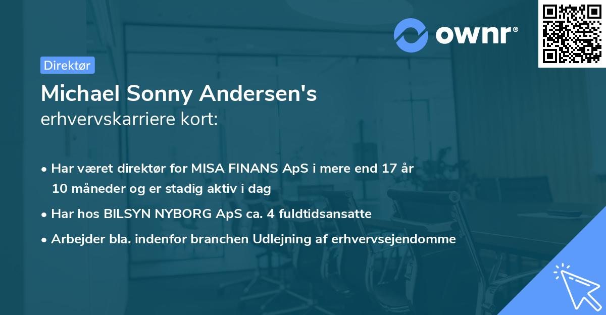 Michael Sonny Andersen's erhvervskarriere kort