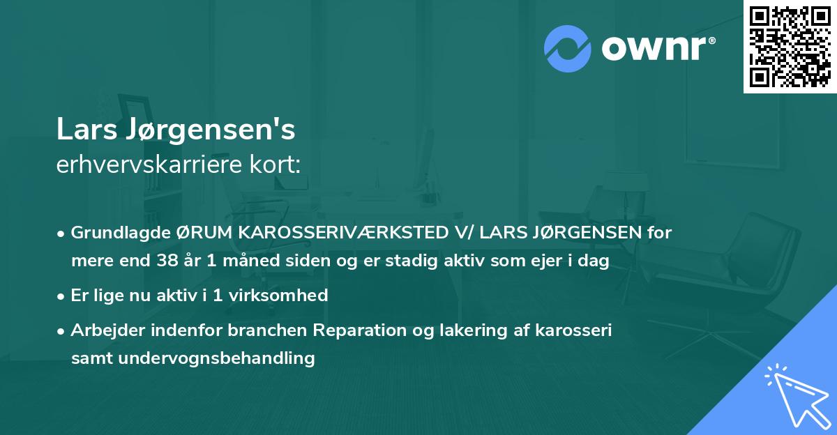 Lars Jørgensen's erhvervskarriere kort
