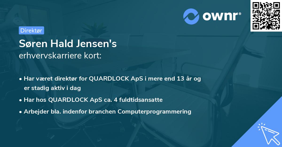 Søren Hald Jensen's erhvervskarriere kort