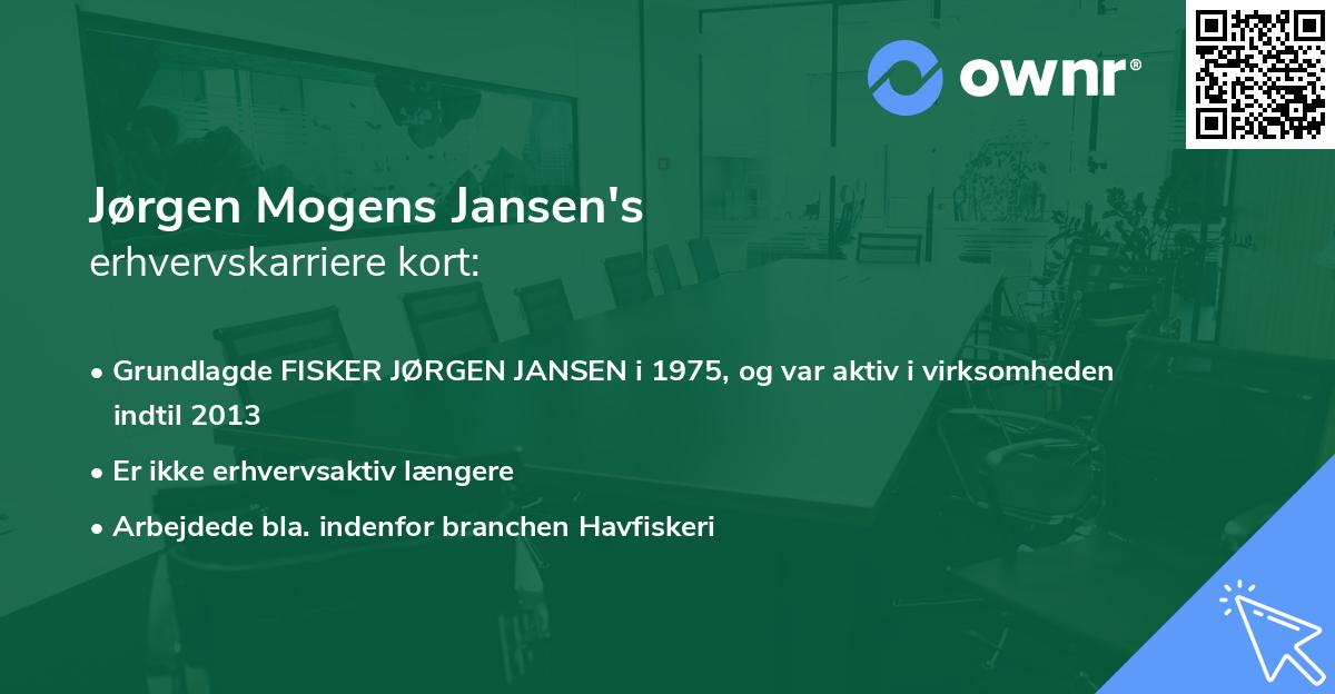 Jørgen Mogens Jansen's erhvervskarriere kort