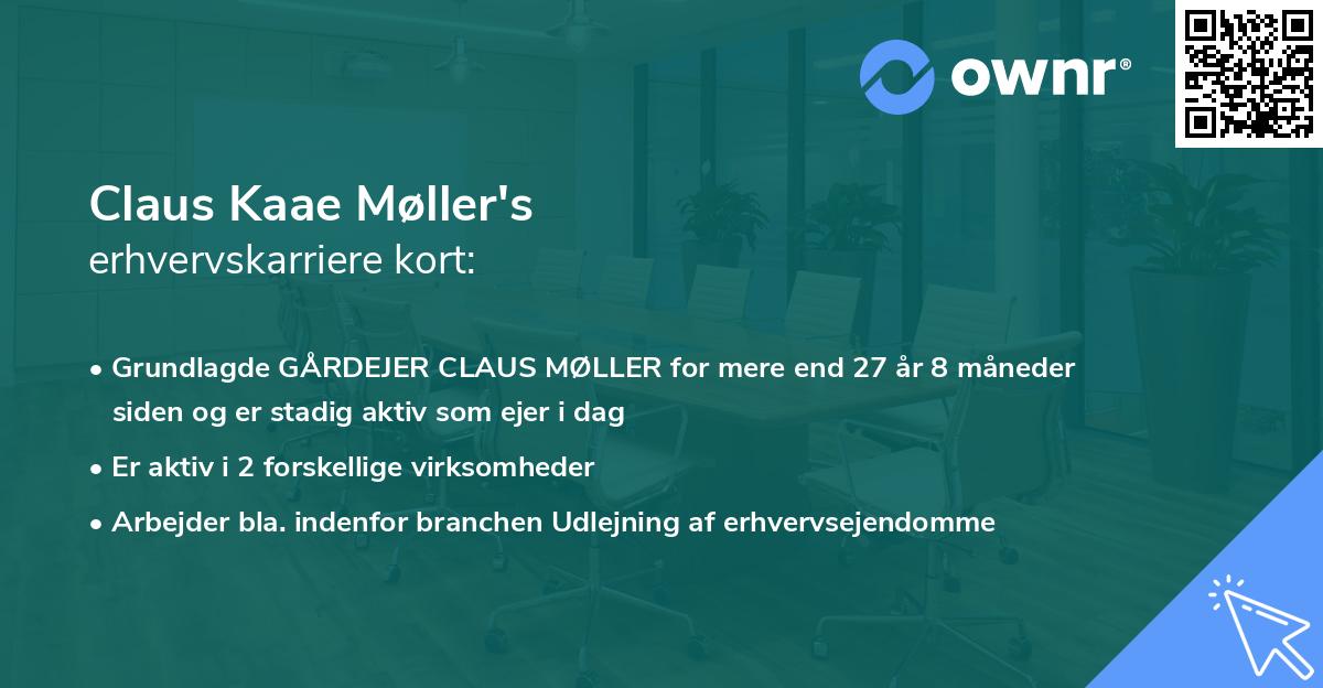 Claus Kaae Møller's erhvervskarriere kort