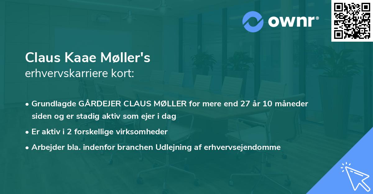 Claus Kaae Møller's erhvervskarriere kort