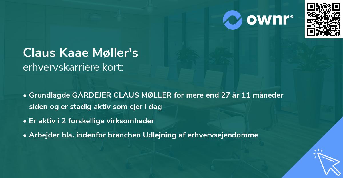 Claus Kaae Møller's erhvervskarriere kort
