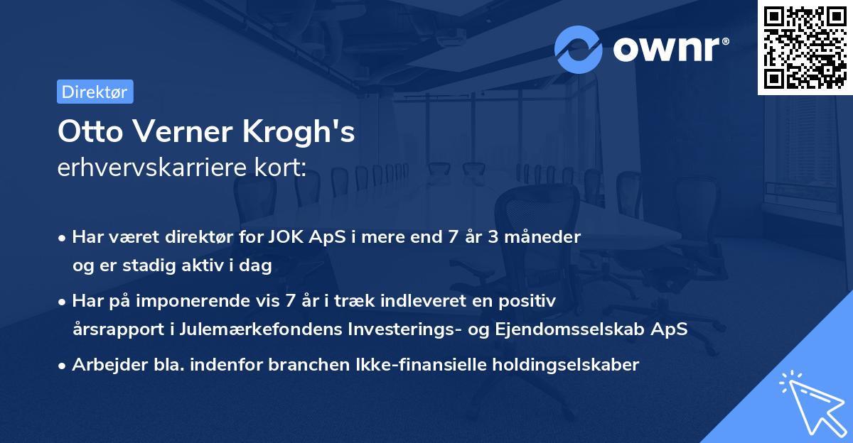 Otto Verner Krogh's erhvervskarriere kort