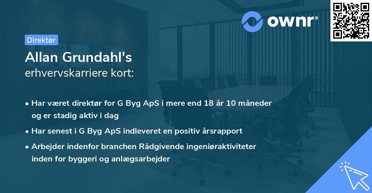 Allan Grundahl's erhvervskarriere kort