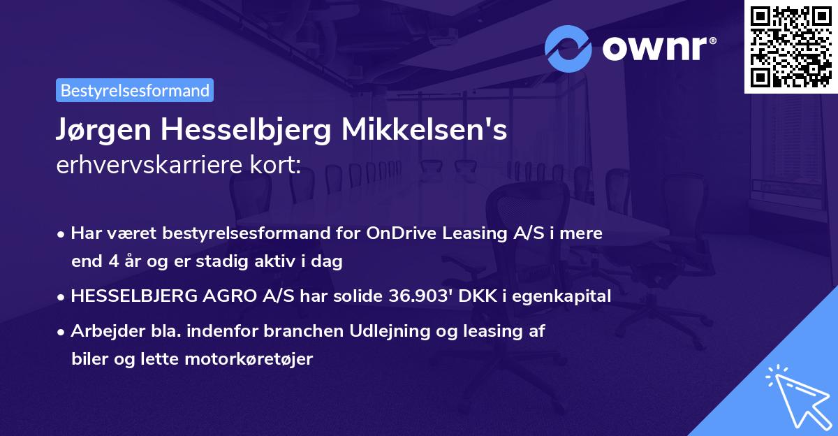 Jørgen Hesselbjerg Mikkelsen's erhvervskarriere kort