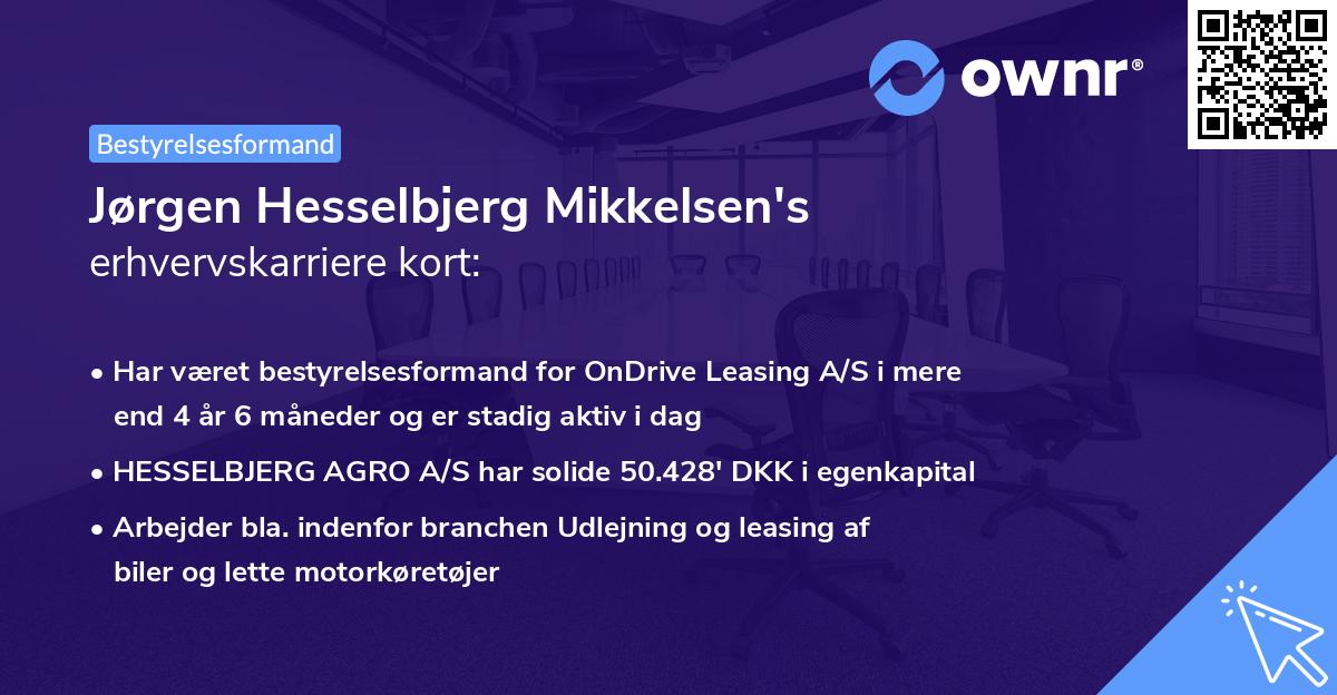 Jørgen Hesselbjerg Mikkelsen's erhvervskarriere kort