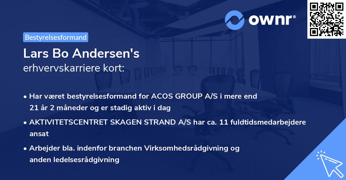 Lars Bo Andersen's erhvervskarriere kort