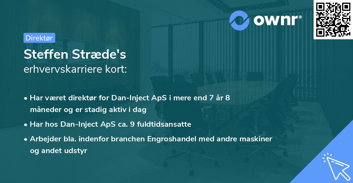 Steffen Stræde's erhvervskarriere kort