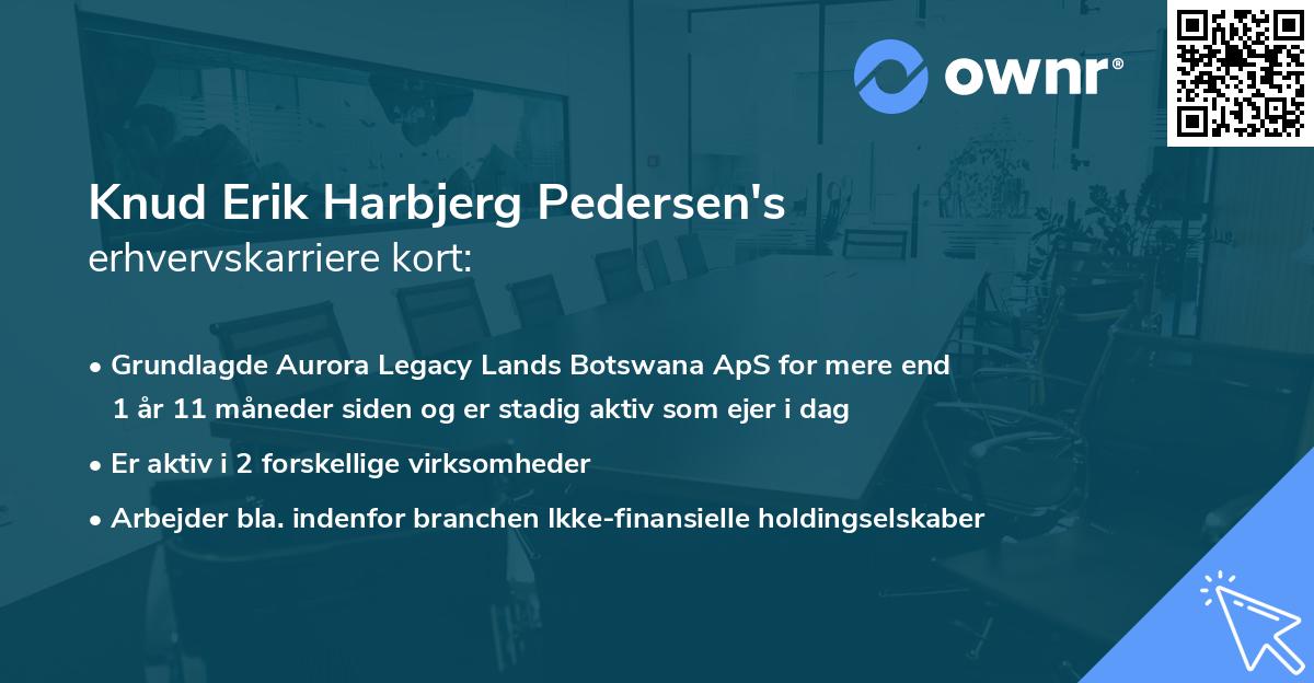 Knud Erik Harbjerg Pedersen's erhvervskarriere kort