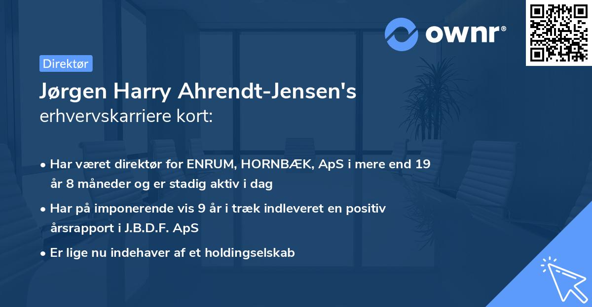 Jørgen Harry Ahrendt-Jensen's erhvervskarriere kort