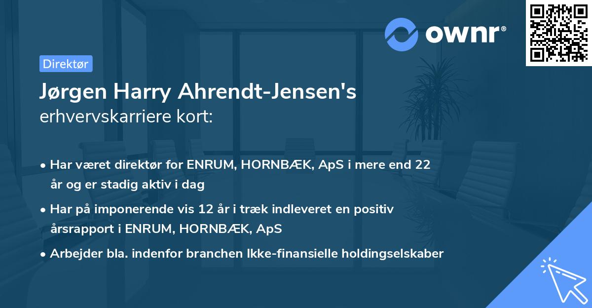 Jørgen Harry Ahrendt-Jensen's erhvervskarriere kort