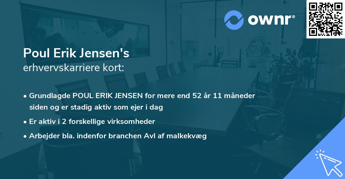 Poul Erik Jensen's erhvervskarriere kort