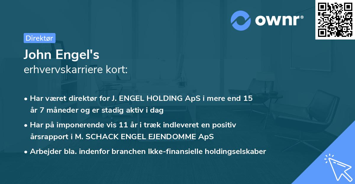John Engel's erhvervskarriere kort