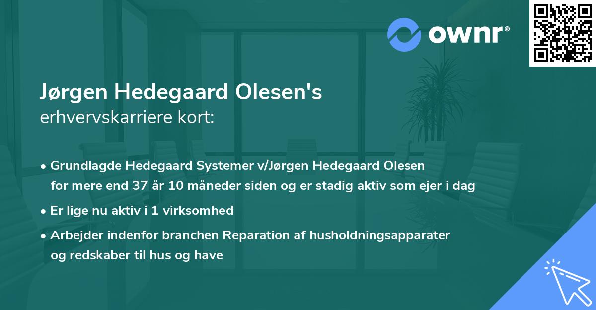 Jørgen Hedegaard Olesen's erhvervskarriere kort