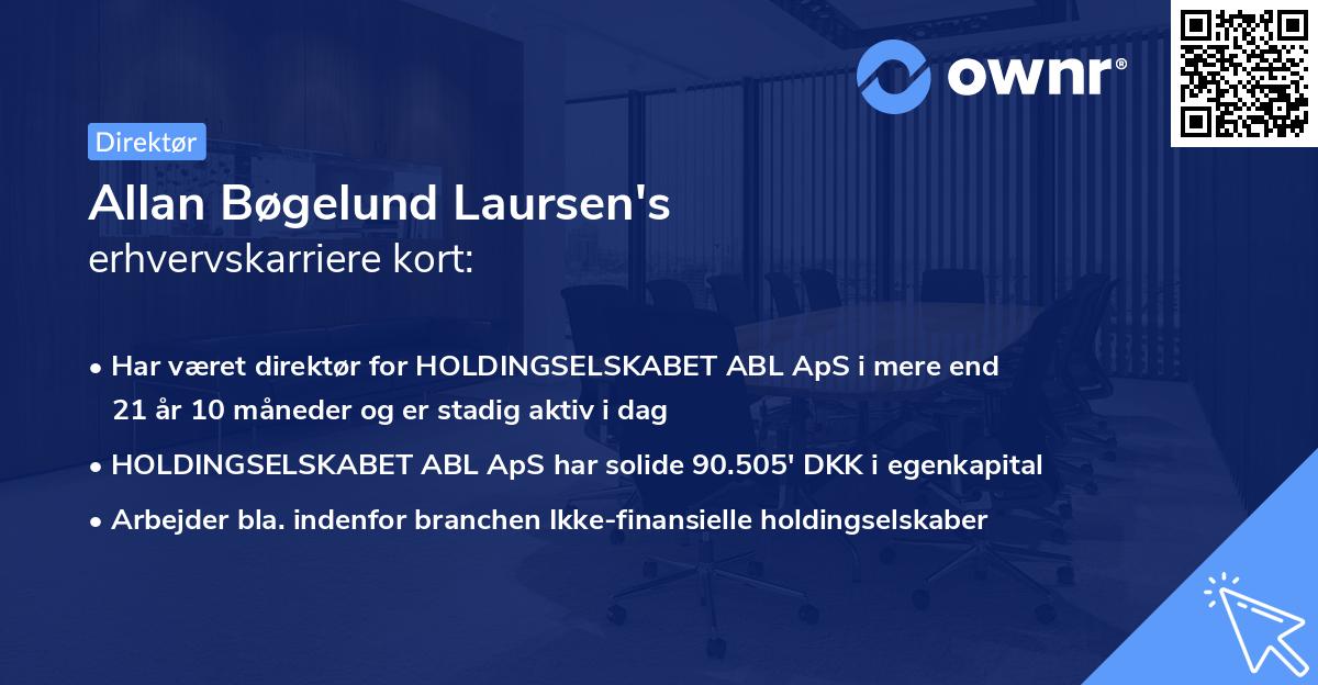 Allan Bøgelund Laursen's erhvervskarriere kort