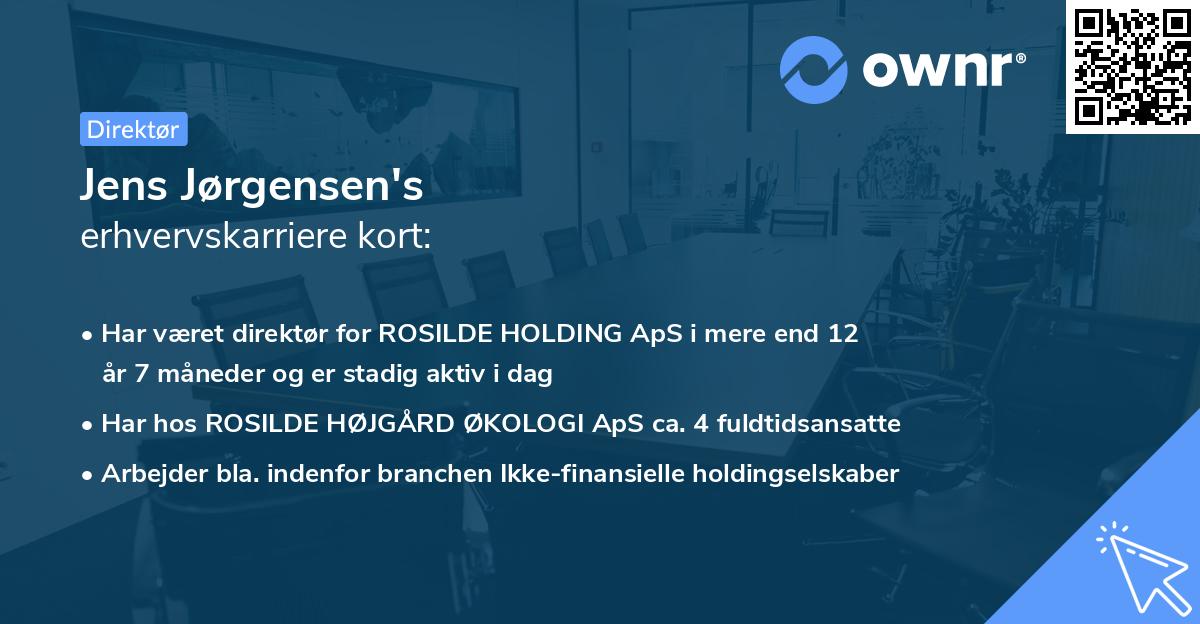Jens Jørgensen's erhvervskarriere kort