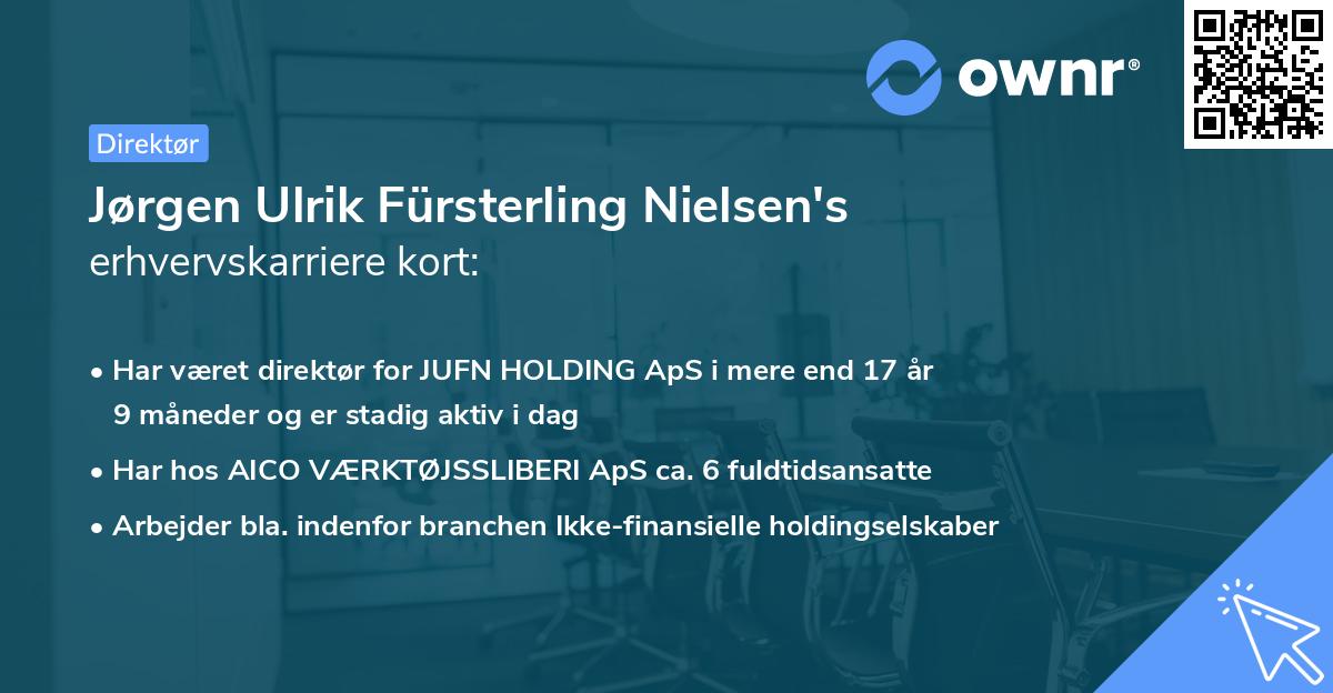 Jørgen Ulrik Fürsterling Nielsen's erhvervskarriere kort