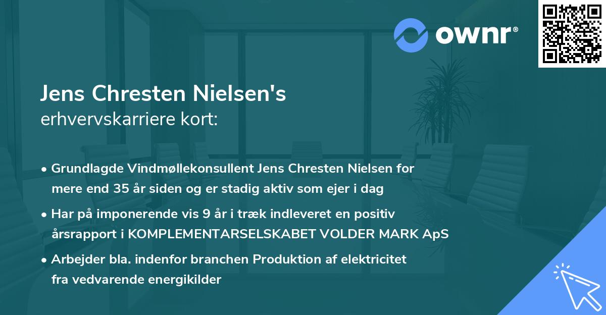 Jens Chresten Nielsen's erhvervskarriere kort
