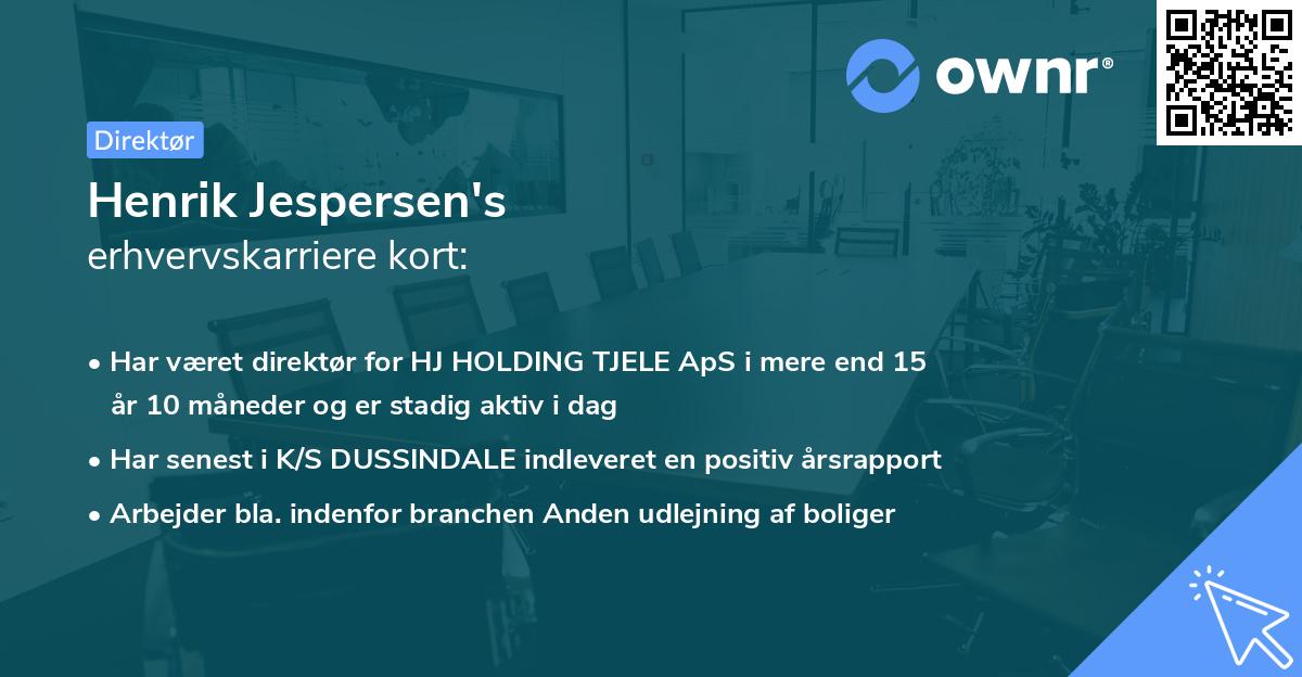 Henrik Jespersen's erhvervskarriere kort